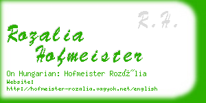 rozalia hofmeister business card